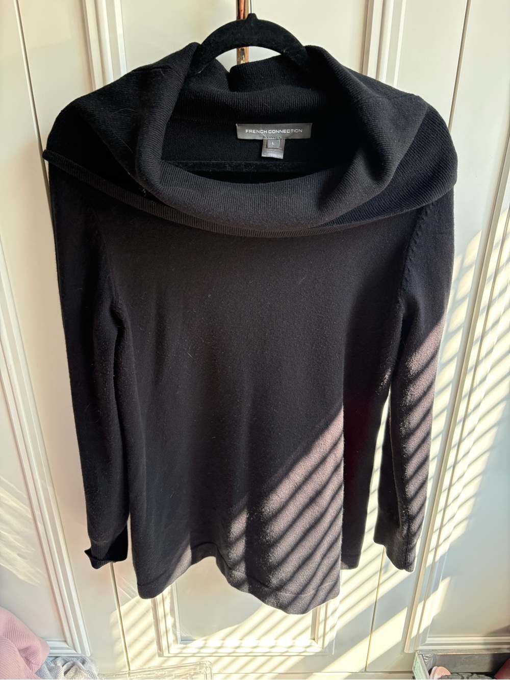 French Connection Black Cowl Neck Sweater